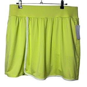 Livi Skort Womens 14 16 Sunny Lime Wicking Athleisure Tennis Pickleball Golf NWT